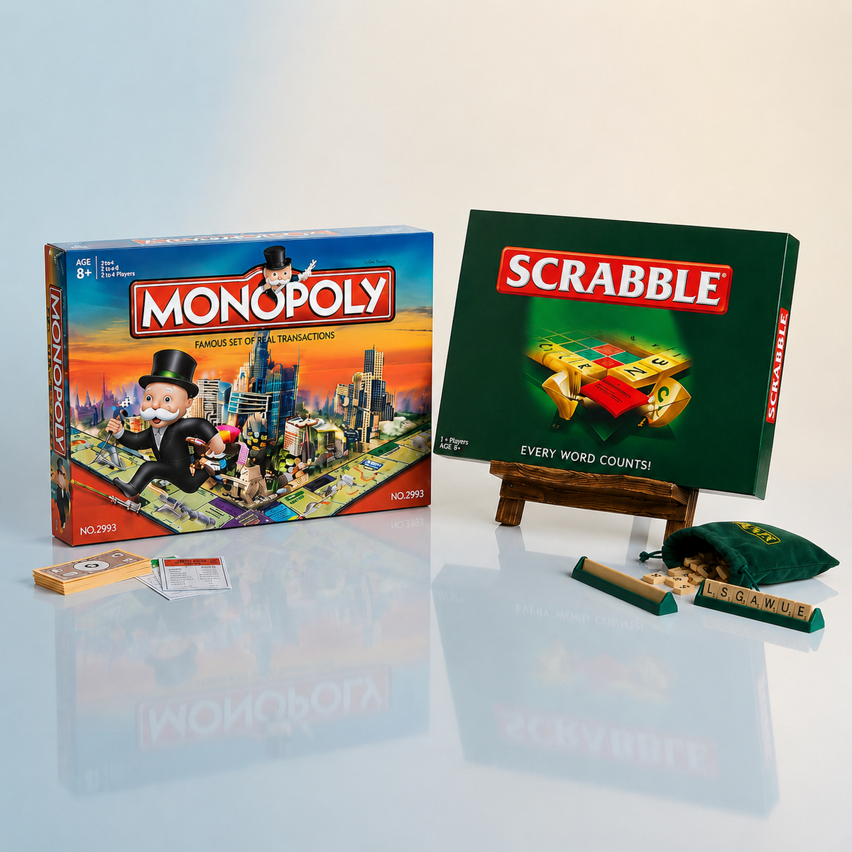 Monopoly  + Scrabble